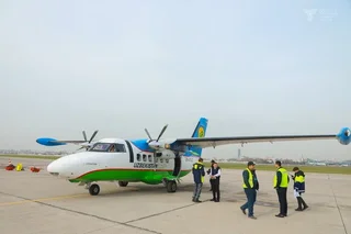 Uzbekistan Airways провела испытательный полет из Сариасии в Ташкент (видео)