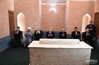 President of Kazakhstan visits the mausoleums of Sheikh Khovendi at-Takhur and Tole-biy