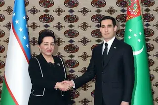 A delegation of the Oliy Majlis of Uzbekistan meets with the President of Turkmenistan