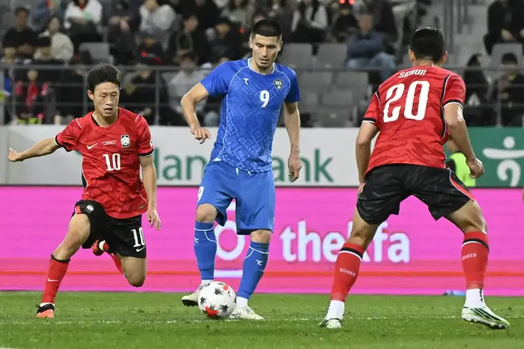 Сборная Узбекистана уступила Южной Корее со счётом 0:2
