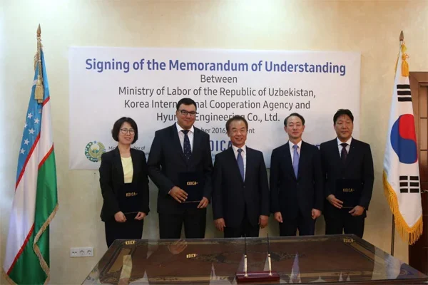 KOICA signs an MOU with the Ministry of Labor and Hyundai Engineering
