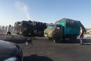 В Самаркандской области водитель погиб в ДТП с грузовиком