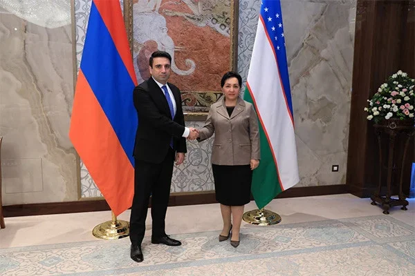 A meeting takes place between the Chairman of the Senate of the Oliy Majlis of Uzbekistan and the Chairman of the National Assembly of the Republic of Armenia