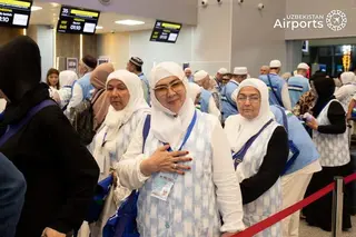 The first pilgrims flew from Tashkent to Medina to perform the Hajj