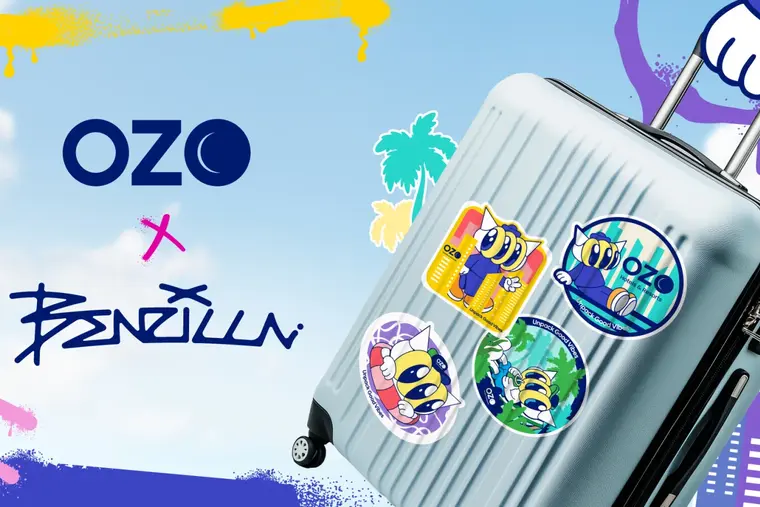 Stick with the Good Vibes: OZO and Benzilla Turn Travel Memories into Collectable Luggage Art