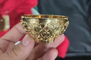 Attempt to illegally export gold cup to Germany foiled at Tashkent Airport