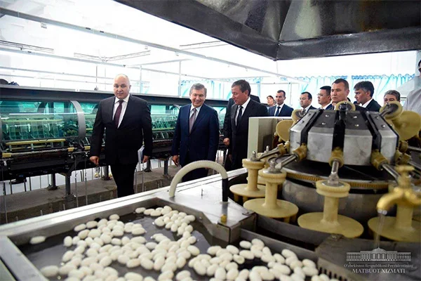 Андижон туманида «Andijan Silk.Co» қўшма корхонаси очилди