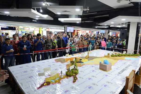Largest map of Uzbekistan from products created