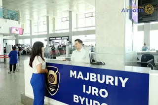 A desk of the Bureau of Compulsory Enforcement opened at the Tashkent airport