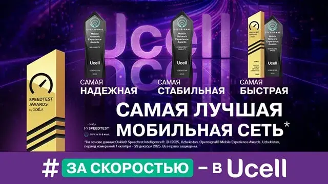 Ucell получает пять международных наград от Ooklа и Opensignal