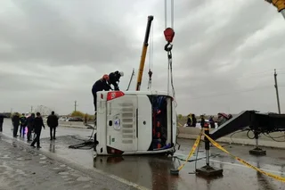 В Самаркандской области перевернулся автобус, есть погибший